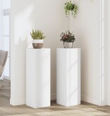 VidaXL Plantenstandaards 2 st 25x25x80 cm bewerkt hout wit