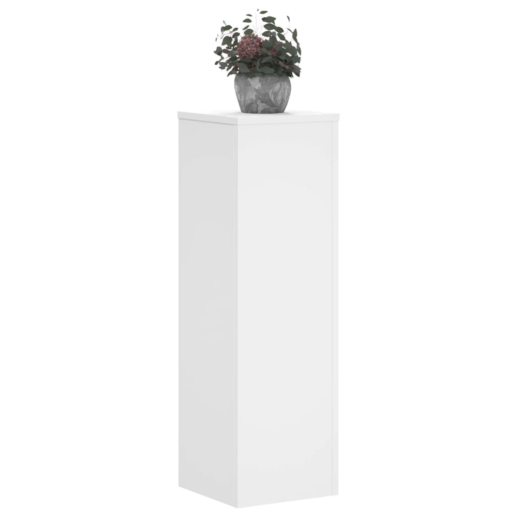 VidaXL Plantenstandaards 2 st 25x25x80 cm bewerkt hout wit