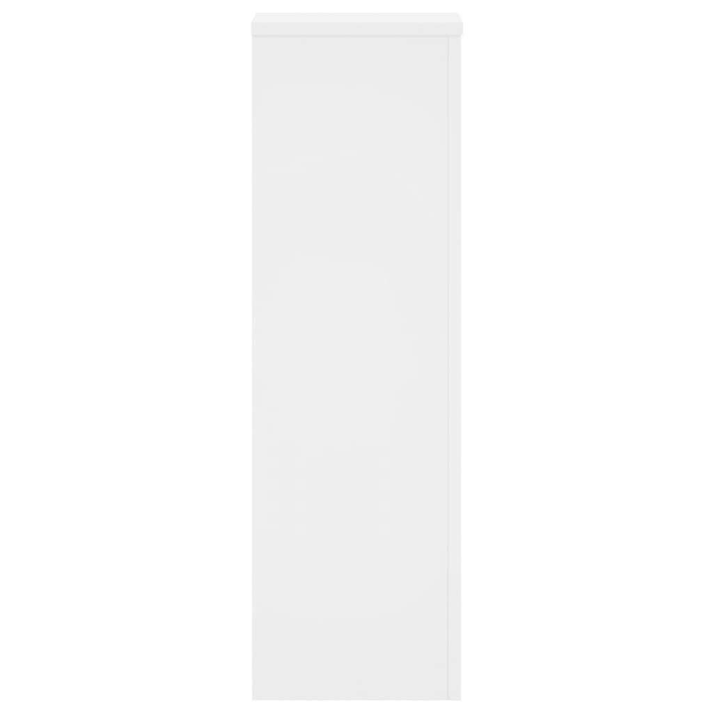 VidaXL Plantenstandaards 2 st 25x25x80 cm bewerkt hout wit