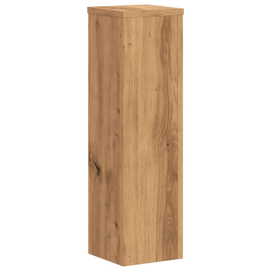 VidaXL Plantenstandaards 2 st 17x17x60 cm hout artisanaal eikenkleurig