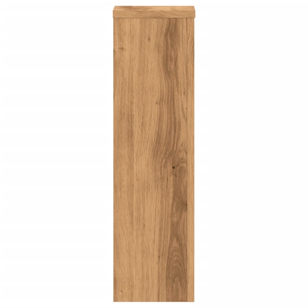 VidaXL Plantenstandaards 2 st 17x17x60 cm hout artisanaal eikenkleurig