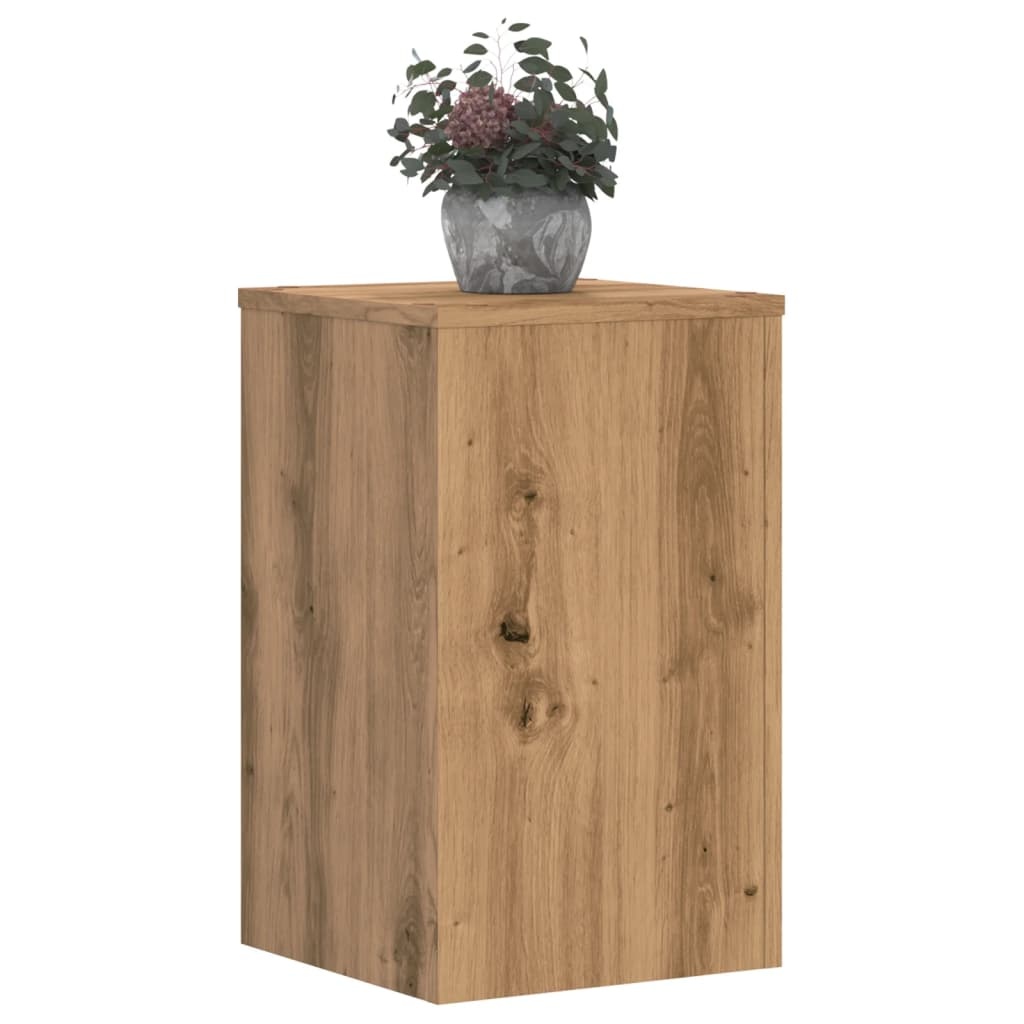 VidaXL Plantenstandaards 2 st 30x30x50 cm hout artisanaal eiken