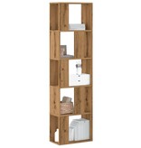 VidaXL Boekenkast 5-laags 45x23,5x162,5 cm hout artisanaal eikenkleur