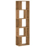 VidaXL Boekenkast 5-laags 45x23,5x162,5 cm hout artisanaal eikenkleur