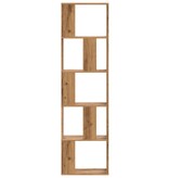VidaXL Boekenkast 5-laags 45x23,5x162,5 cm hout artisanaal eikenkleur