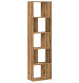VidaXL Boekenkast 5-laags 45x23,5x162,5 cm hout artisanaal eikenkleur