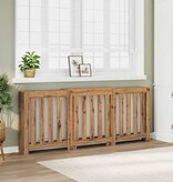 VidaXL Radiatorombouw 205x21,5x83,5 cm bewerkt hout artisanaal eiken