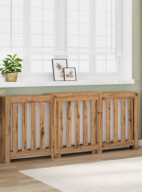 VidaXL Radiatorombouw 205x21,5x83,5 cm bewerkt hout artisanaal eiken