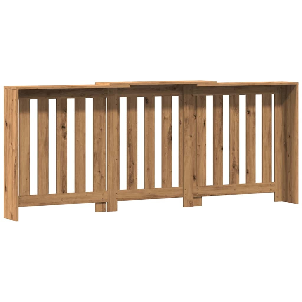 VidaXL Radiatorombouw 205x21,5x83,5 cm bewerkt hout artisanaal eiken