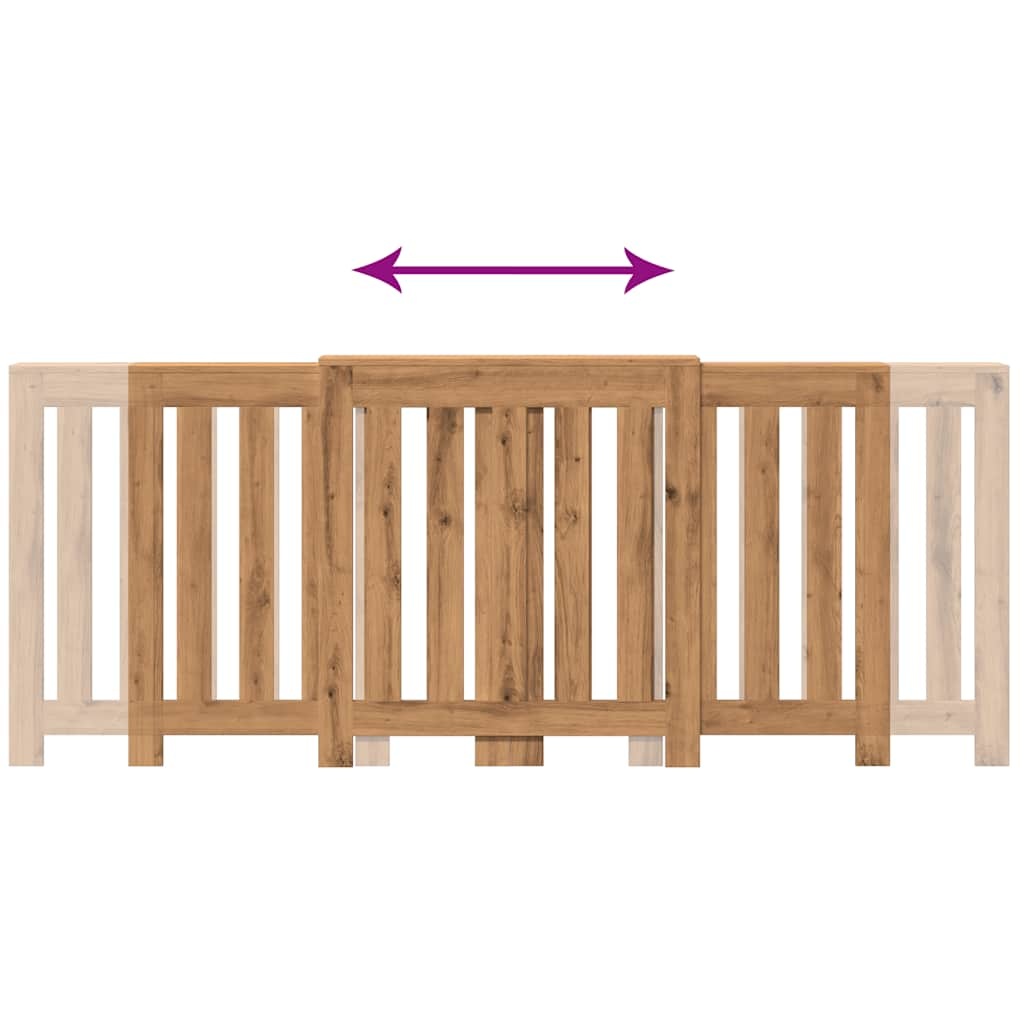 VidaXL Radiatorombouw 205x21,5x83,5 cm bewerkt hout artisanaal eiken