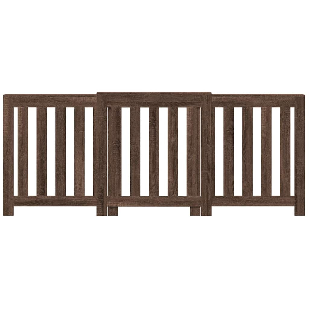 VidaXL Radiatorombouw 205x21,5x83,5 cm bewerkt hout bruin eikenkleurig