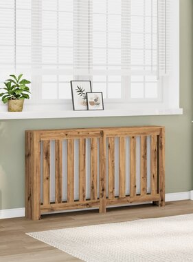 VidaXL Radiatorombouw 149x20x82 cm bewerkt hout artisanaal eikenkleur