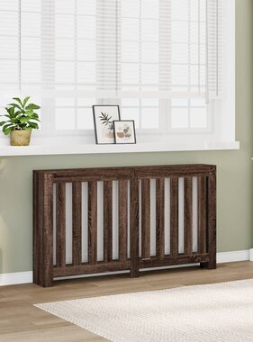 VidaXL Radiatorombouw 149x20x82 cm bewerkt hout bruin eikenkleurig