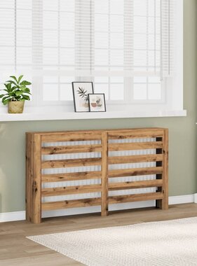 VidaXL Radiatorombouw 149x20x82 cm bewerkt hout artisanaal eikenkleur