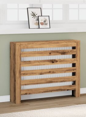 VidaXL Radiatorombouw 104x20x82 cm bewerkt hout artisanaal eikenkleur
