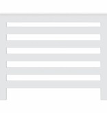 VidaXL Radiatorombouw 104x20x82 cm bewerkt hout wit