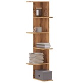 VidaXL Hoekwandschap 36,5x36,5x140 cm bewerkt hout artisanaal eiken