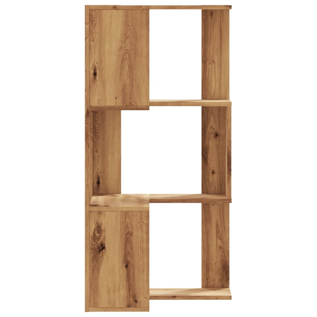 VidaXL Boekenkast 3-laags hoek 50x50x102 cm hout artisanaal eikenkleur
