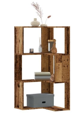 VidaXL Boekenkast 3-laags hoek 50x50x102 cm bewerkt hout oud houtkleur