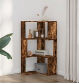VidaXL Boekenkast 3-laags hoek 50x50x102 cm bewerkt hout gerookt eiken