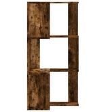 VidaXL Boekenkast 3-laags hoek 50x50x102 cm bewerkt hout gerookt eiken