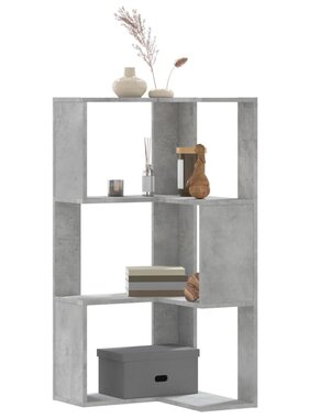 VidaXL Boekenkast 3-laags hoek 50x50x102 cm bewerkt hout betongrijs
