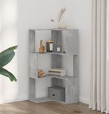 VidaXL Boekenkast 3-laags hoek 50x50x102 cm bewerkt hout betongrijs