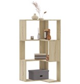VidaXL Boekenkast 3-laags hoek 50x50x102 cm bewerkt hout sonoma eiken