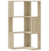 VidaXL Boekenkast 3-laags hoek 50x50x102 cm bewerkt hout sonoma eiken