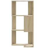 VidaXL Boekenkast 3-laags hoek 50x50x102 cm bewerkt hout sonoma eiken