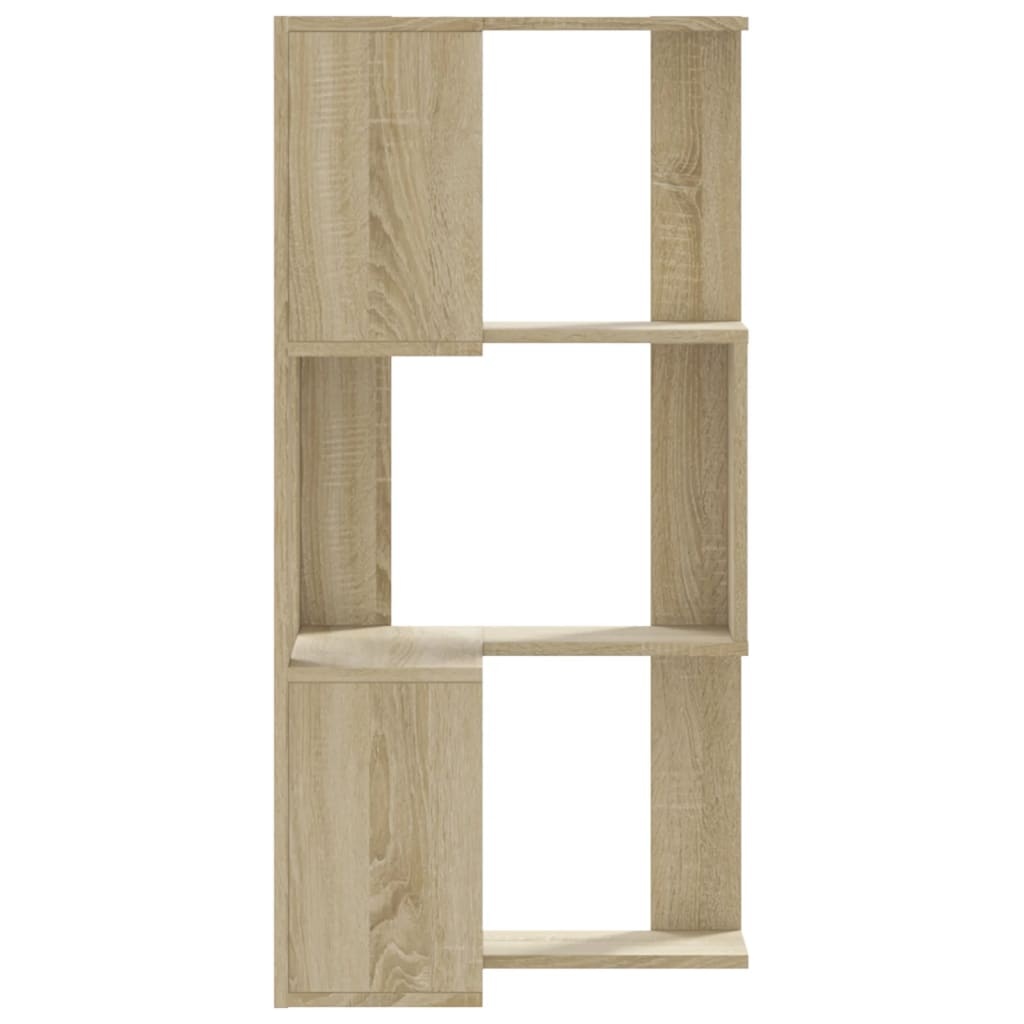VidaXL Boekenkast 3-laags hoek 50x50x102 cm bewerkt hout sonoma eiken