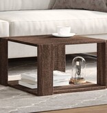 VidaXL Salontafel 51,5x51,5x30 cm bewerkt hout bruin eikenkleurig