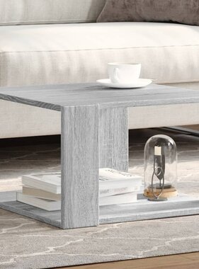 VidaXL Salontafel 51,5x51,5x30 cm bewerkt hout grijs sonoma eikenkleur