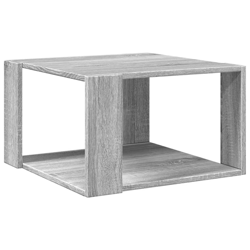 VidaXL Salontafel 51,5x51,5x30 cm bewerkt hout grijs sonoma eikenkleur