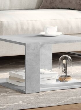VidaXL Salontafel 51,5x51,5x30 cm bewerkt hout betongrijs