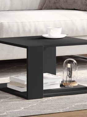 VidaXL Salontafel 51,5x51,5x30 cm bewerkt hout zwart
