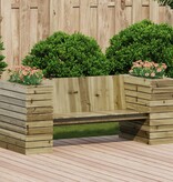 VidaXL Bankje met plantenbakken 167,5x60x65 cm grenenhout