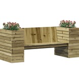 VidaXL Bankje met plantenbakken 167,5x60x65 cm grenenhout