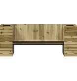 VidaXL Bankje met plantenbakken 167,5x60x65 cm grenenhout