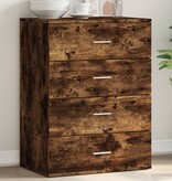 VidaXL Dressoir 60x39x80 cm bewerkt hout gerookt eikenkleurig