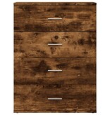 VidaXL Dressoir 60x39x80 cm bewerkt hout gerookt eikenkleurig