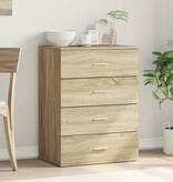 VidaXL Dressoir 60x39x80 cm bewerkt hout sonoma eikenkleurig