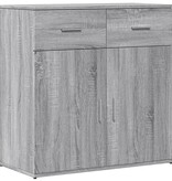 VidaXL Dressoir 79x38x80 cm bewerkt hout grijs sonoma