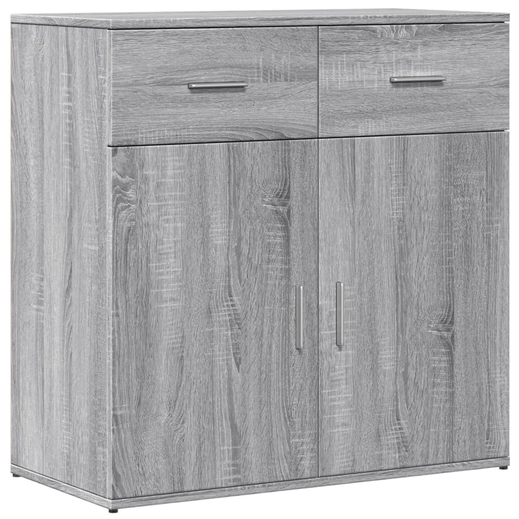 VidaXL Dressoir 79x38x80 cm bewerkt hout grijs sonoma