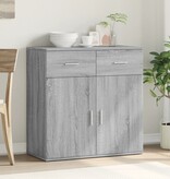 VidaXL Dressoir 79x38x80 cm bewerkt hout grijs sonoma