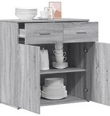 VidaXL Dressoir 79x38x80 cm bewerkt hout grijs sonoma