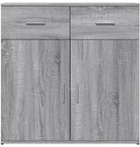 VidaXL Dressoir 79x38x80 cm bewerkt hout grijs sonoma