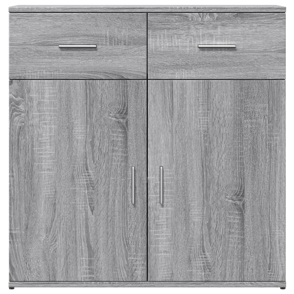 VidaXL Dressoir 79x38x80 cm bewerkt hout grijs sonoma