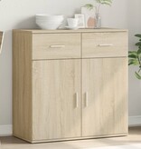 VidaXL Dressoir 79x38x80 cm bewerkt hout sonoma eikenkleurig
