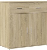 VidaXL Dressoir 79x38x80 cm bewerkt hout sonoma eikenkleurig
